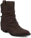 Journee Collection Journee Women's Wynette Medium And Wide Width Western Slouchy Ankle Booties In Brown