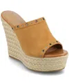 Journee Collection Yari Platform Wedge Espadrille Sandal In Cognac