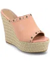Journee Collection Yari Platform Wedge Espadrille Sandal In Pink