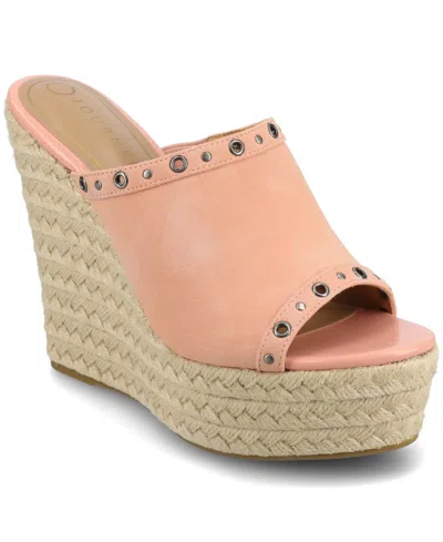 JOURNEE COLLECTION WOMEN'S YARI PLATFORM ESPADRILLE WEDGE SANDALS