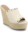 Journee Collection Yari Platform Wedge Espadrille Sandal In White