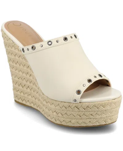 JOURNEE COLLECTION WOMEN'S YARI PLATFORM ESPADRILLE WEDGE SANDALS