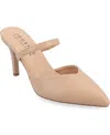 Journee Collection Collection Women's Narrow Width Supernatural Tru Comfort Foam Yvon Pumps Warm Shades In Almond