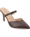 Journee Collection Collection Women's Narrow Width Supernatural Tru Comfort Foam Yvon Pumps Cool Shades In Mahogany