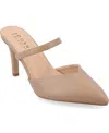 Journee Collection Collection Women's Narrow Width Supernatural Tru Comfort Foam Yvon Pumps Warm Shades In Mocha