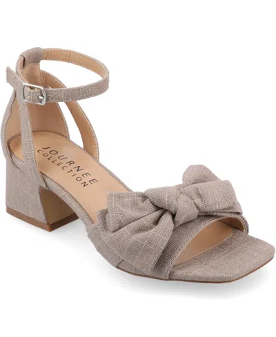 JOURNEE COLLECTION WOMEN'S ZEVI BLOCK HEEL DRESS SANDALS