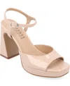 Journee Collection Womens Ziarre Heeled Sandals In Nude