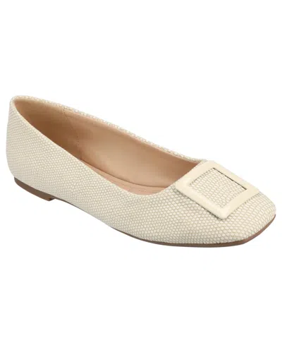 Journee Collection Zimia Womens Square Closed Toe Ballet Flats In Neutral