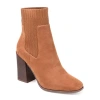 Journee Collection Womens Adalia Stacked Heel Booties In Brown