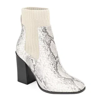 Journee Collection Womens Adalia Stacked Heel Booties In Gray