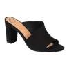 Journee Collection Womens Allea Slip-on Open Toe Mules In Black