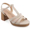 Journee Collection Womens Alyce Tru Comfort Foam Faux Leather Platform Sandals In Neutral
