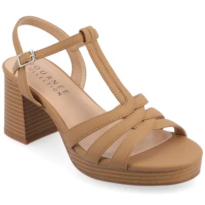 Journee Collection Womens Alyce Tru Comfort Foam Faux Leather Platform Sandals In Multi