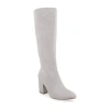 Journee Collection Womens Ameylia Block Heel Dress Boots In Gray