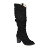 Journee Collection Womens Aneil Stacked Heel Knee Boots In Black