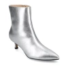 Journee Collection Womens Arely Kitten Heel Booties In Silver
