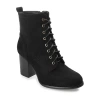 Journee Collection Womens Baylor Stacked Heel Booties In Black
