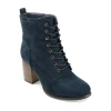 Journee Collection Womens Baylor Stacked Heel Booties In Blue