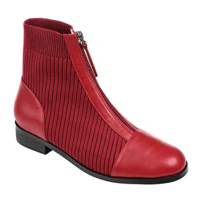 Journee Collection Womens Bexlie Stacked Heel Booties In Purple