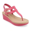 Journee Collection Womens Bianca Wedge Sandals In Pink