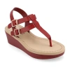 Journee Collection Womens Bianca Wedge Sandals In Red