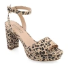 Journee Collection Womens Block Heel Nairri Pumps In Animal Print