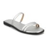 Journee Collection Womens Brisa Flat Sandals In Silver
