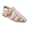 Journee Collection Womens Cailinna Ankle Strap Flat Sandals In Neutral