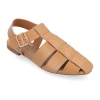 Journee Collection Womens Cailinna Ankle Strap Flat Sandals In Brown