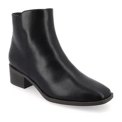 Journee Collection Womens Cappri Stacked Heel Booties In Multi