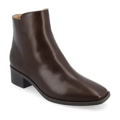 Journee Collection Womens Cappri Stacked Heel Booties In Multi