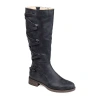 Journee Collection Womens Carly Stacked Heel Riding Boots In Black