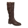 Journee Collection Womens Carly Stacked Heel Riding Boots In Brown