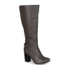 Journee Collection Womens Carver Wide Calf Boot In Gray