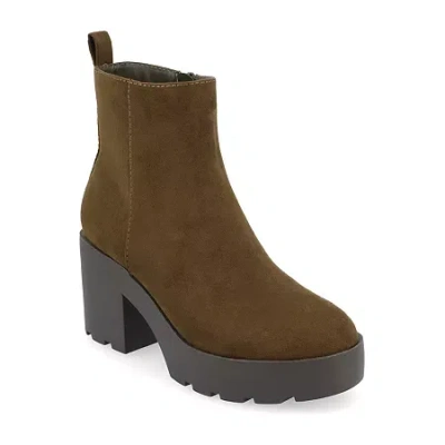 JOURNEE COLLECTION WOMENS CASSIDY BLOCK HEEL BOOTIES