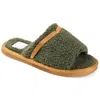 Journee Collection Womens Caterina Tru Comfort Foam Slip On Slide Open Toe Slippers In Green