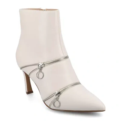 Journee Collection Womens Catoa Stiletto Heel Booties In Neutral