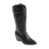 Journee Collection Womens Chantry Stacked Heel Dress Boots In Black