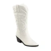 Journee Collection Womens Chantry Stacked Heel Dress Boots In White