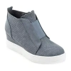 Journee Collection Womens Clara Wedge Sneaker In Blue