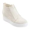 Journee Collection Womens Clara Wedge Sneaker In White