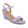Journee Collection Womens Clayr Wedge Sandals In Purple