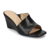 Journee Collection Womens Clementine Wedge Sandals In Black