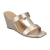 Journee Collection Womens Clodie Wedge Sandals In Gold