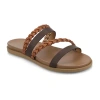Journee Collection Womens Colette Flat Sandals In Brown