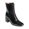 Journee Collection Womens Covva-wd Stacked Heel Booties Wide Width In Black