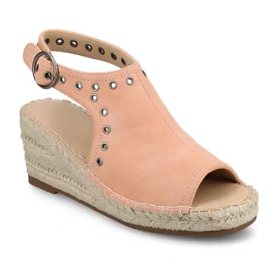 Journee Collection Womens Crisie Wedge Sandals In Pink