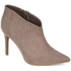 Journee Collection Womens Demmi Stiletto Heel Booties In Neutral