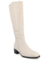 Journee Collection Womens Devri Regular Wide Calf Extra Wide Calf Knee High Boots In White