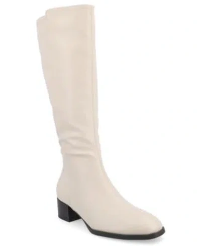 Journee Collection Womens Devri Regular Wide Calf Extra Wide Calf Knee High Boots In White